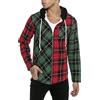 RED BRIDGE Redbridge Camicia a quadri da uomo Giacca con cerniera Felpa con cappuccio