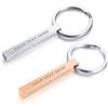 Vnox Personalizzato Coppie Personalizzate BFF Fratelli Sorelle Portachiavi del Partner Della Famiglia 4 Lati Nome 3D Barra Cuboide Verticale Portachiavi Accessori per Bagagli/Borse,Incisione Gratuita