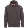 PAYPER Panama+ Felpa da Uomo a Manica Lunga Raglan Misto Cotone Chiusura Zip Intera Polsini Vita in Costina Elasticizzata Grigio Smoke (M)