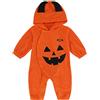 MOMBEBE COSLAND Pagliaccetto Bimbo Neonato Halloween Zucca Costume Tutine, Colore Arancione, 0-6 mesi, Taglia del produttore 70