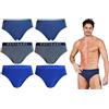 Navigare 6 Slip Uomo Elasticizzati Disponibili in Varie Fantasie Elastico Esterno Firmato (IT, Testo, L, Regular, Regular, 21321z)