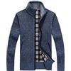 Vanchenl Cardigan da uomo casual Full Zip Slim Fit Thick Stand Collare Maglione lavorato a maglia giacca con tasche