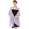 BEAUTELICATE Scialle Stola Donna Elegante Chiffon Coprispalle Sciarpa Estivo per Cerimonia Matrimonio Sposa Festa (Lilac - Plus Size, Taglia unica)