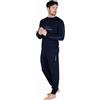 Australian Pigiama Lungo Uomo in Caldo Cotone in Vari Modelli E Taglie dalla M alla 2XL, Pigiama Maschile (2XL (52), AI748-Blu)