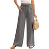Niwicee Pantaloni Donna Eleganti Palazzo Leggeri in Cotone - Pantaloni Larghi Casual con Tasche