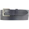 BELTINGER Cintura da donna in pelle bovina pieno fiore 3 cm | Cintura in pelle da donna 30mm | Cintura chino con fibbia in argento antico | Navy 120cm