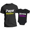 t-shirteria Coppia Tshirt - Body Neonato - Padre Figlia - papà Fantastico - Bimba Fantastica - Set - Coordinato - Uomo - Idea Regalo - Abbinate - Primo Anno - Dad Daughter
