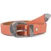 styleBREAKER Cintura donna in PU tinta unita con fibbia a strass, / Albicoc