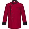 Lpstop Divise da chef personalizzate a maniche lunghe da uomo e da donna, ristorante, hotel, catering, panificio, grembiule da cuoco, set di cappelli