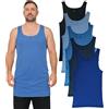 SGS Set di 5 Canottiere Uomo Cotone 100% - Extra Lunga +12 cm, Non Si Solleva - Canotta Intima Spalla Larga a Costine - Ideale sotto Camicia e Maglione - dalla S alla 6XL