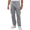 TMEOG Pantaloni Cargo da Uomo Elasticizzati in Vita Multitasche con Elastico alla Caviglia Adatto per Jogging Fitness e Viaggi