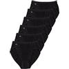 Sloggi Chic Tai Offerta 4-6 Pezzi Slip Donna in Cotone con Pizzo Slip Donna in Cotone Slip Tai (6 Pezzi Nero, 4)
