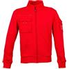 JRC 993974 New Italy Man Felpa da Uomo con Collo a Lupetto Chiusura Zip Misto Cotone Poliestere Tasca portapenna portabadge Rosso (L)