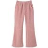 Rolanko Pantaloni Svasati da Ragazza, Vita Elastica Velluto a Coste Lucido Bootcut Leggings a Campana con Perle Bambini Caldi Pantaloni da Jogging con Tasche