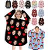 Xiuyours Felpa con cappuccio personalizzata con foto Coperta indossabile con foto Felpe personalizzate Regali su misura per Natale Donne Bambini Uomini, Unisex Adult/Kid