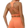 WRFUU Reggiseno Sport Reggiseno Palestra Top Donne Push Up Sport Bralette Abbigliamento Sportivo Donne Palestra Abbigliamento Yoga Abbigliamento Fitness-Arancione-s
