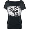 Gothicana by EMP Donna Maglietta Nera con Gonna a Mano M