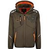Geographical Norway Robin Men - Softshell Uomo Impermeabile Con Cappuccio - Abbigliamento Giacca Vento Tattica Outdoor - Escursionismo - Trekking Autunno Invernale Primavera (Cachi XL)