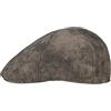 Stetson Texas Coppola in Pelle da Uomo - Cappello Piatto in Stile Gatsby - Berretto con Fodera - Berretto in Pelle Estate/Inverno - Marrone XL (60-61 cm)