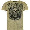 Rock Rebel by EMP Uomo T-Shirt Free Spirit T-Shirt Giallo