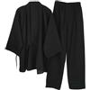 FANCYPUMPKIN Vestaglia da Uomo in Cotone in Stile Giapponese, Taglie Forti, Kimono, Pigiama, Completo, Taglia L - P23