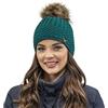 Vivisence cappello in maglia con pompon, acrilico, berretto inverno donna | Fodera in pile calda, Pompon sintetico stiloso, Maglia elasticizzata aderente, Bordo risvoltato pratico