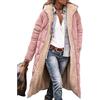 Edelaura Cappotto Lungo Invernale per Donna in Piuma Tinto Unito Antivento e in Pile Elegante con Maniche Lunghe e Tasche Parka Reversibile Caldo e Spesso per Il Tempo Libero