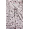 Generico Silvia Camicia da Notte Manica Lunga Stampa Floreale con Bottoni 100% Cotone INTIMOEGIDIO