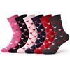 COSHAL® 6 paia di calzini da donna per diabetici con design a rombi calzini da donna con piedi gonfi calzini da donna per diabetici gravidanza taglia (4-7), Heart Argyle (6 paia), 4-7