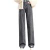 Generisch Pantaloni invernali da donna in jeans, pantaloni termici da donna lunghi, jeans con fodera, pantaloni da tempo libero da donna a vita alta, pantaloni da trekking da donna, pantaloni dritti