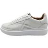 ALEXANDER SMITH College Uomo in Pelle Bianca Logo Bianco