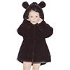 Nemopter - Cappotto invernale da bambina, con pelliccia, caldo, pelliccia, ultra spesso, a forma di cappotto
