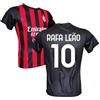 AC Milan Maglia Rafa Leao 10 Replica Ufficiale 2025/26, Rossonera a Strisce (IT, età, 10 Anni, Rosso)