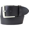 BELTINGER Cintura per jeans in pelle bovina pieno fiore 5 cm | cintura in pelle per uomo 50mm | larga cintura da uomo in vera pelle | Nero 130cm