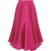 LiiYii Bambina Gonna Lunghezza Gonna Tango Danza Moderna Ballo Standard Sala da Ballo di Flamenco Maxigonna Taurina Spagnola Gonne in Raso per Danza del Ventre Rosa Caldo 3-4 Anni