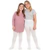 COSHAL® 2 Collant in cotone per ragazze per uniforme scolastica collant scuola caldi collant spessi per bambini inverno scuola stretto tinta unita morbido collant uso quotidiano, Bianco (2 collant),