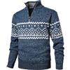 Herothorn Pullover in Pile da Uomo Con Collo Alto e Zip - Felpa in Micropile 1/4 di Zip a Manica Lunga Leggera Lavorata a Maglia - Pullover a Maglia Grossa Ispessita