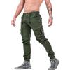 Instinct Pantaloni Uomo Cargo Estivi con Tasche Laterali e Lacci in Vita - Zip alla Caviglia per Uno Stile Militare Casual: vestibilità Slim Fit in Cotone Primavera Estate