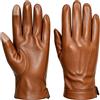 Harssidanzar Guanti da uomo in pelle foderati in cashmere caldi e touchscreen SM052EU,Cammello,Taglia XL