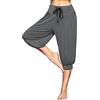 Terecey Pantaloni Yoga Donna Harem Vita Alta Tasche Coulisse Gamba Larga | Design Harem,Tessuto Morbido,Caduta Fluida, Yoga Pilates, Casa Viaggio Tempo Libero