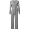 Generico Tuta Donna Completa Casa Casual Tute Eleganti Pigiama Premaman Cotone Pigiama Due Pezzi Camicia da Parto Allattamento Premaman, Fresca e Comoda