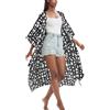 Getitsoon, copricostume estivo da donna, stile bohémien, bikini, scialle lungo, kimono, cardigan svolazzante, costume da bagno, Taglia unica