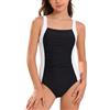 SEAUR Costume da bagno intero per bambine, costume da bagno sportivo senza maniche, spalle larghe, per 7-16 anni