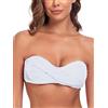 Ocean Blues Bikini a Fascia Bianco da Donna Top Size Large