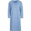 Lucky Camicia da Notte Donna Manica Lunga a Fiori Termo d'inverno, Farbe:Blau, Größe-Damen:XL