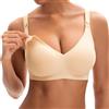INNERSY Reggiseno Allattamento Senza Ferretto Invisibile Bralette Imbottito | Reggiseni Gravidanza Senza Cuciture, Push Up Brassiere Post Parto, Spalline Regolabili, Ulteriori Estensioni per Reggiseno