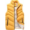 Peuignao Gilet Trapuntato Uomo Giubbotto Giubbino Smanicato Uomo Gilet Imbottito Pile Uomo Invernale Casual Taglie Forti Giacca senza Maniche Giacchetto Smanicato Uomo Gilet Felpato Micropile Uomo Giallo L