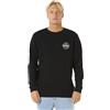 Rip Curl Felpa senza Cappuccio Uomo Rip Curl Stapler Crew Nero Taglia:S