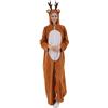 PINTUTU Costume Pigiama Renna Babbo Natale Tutone Rudolph Uomo Donna Costume Mascotte Renna Cosplay Renna Costume Renna di Babbo Natale Cosplay Cervo Taglia Unica Natalizi