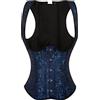 WLFFW Corsetto Sottoseno Gotico Donna con spallacci S Royal Blu